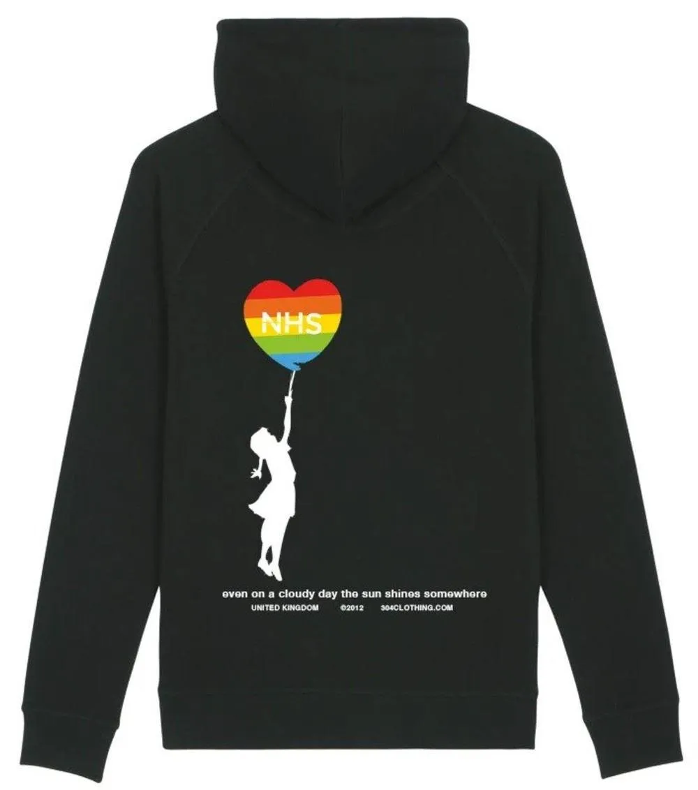 304 NHS Rainbow Hoody - Black