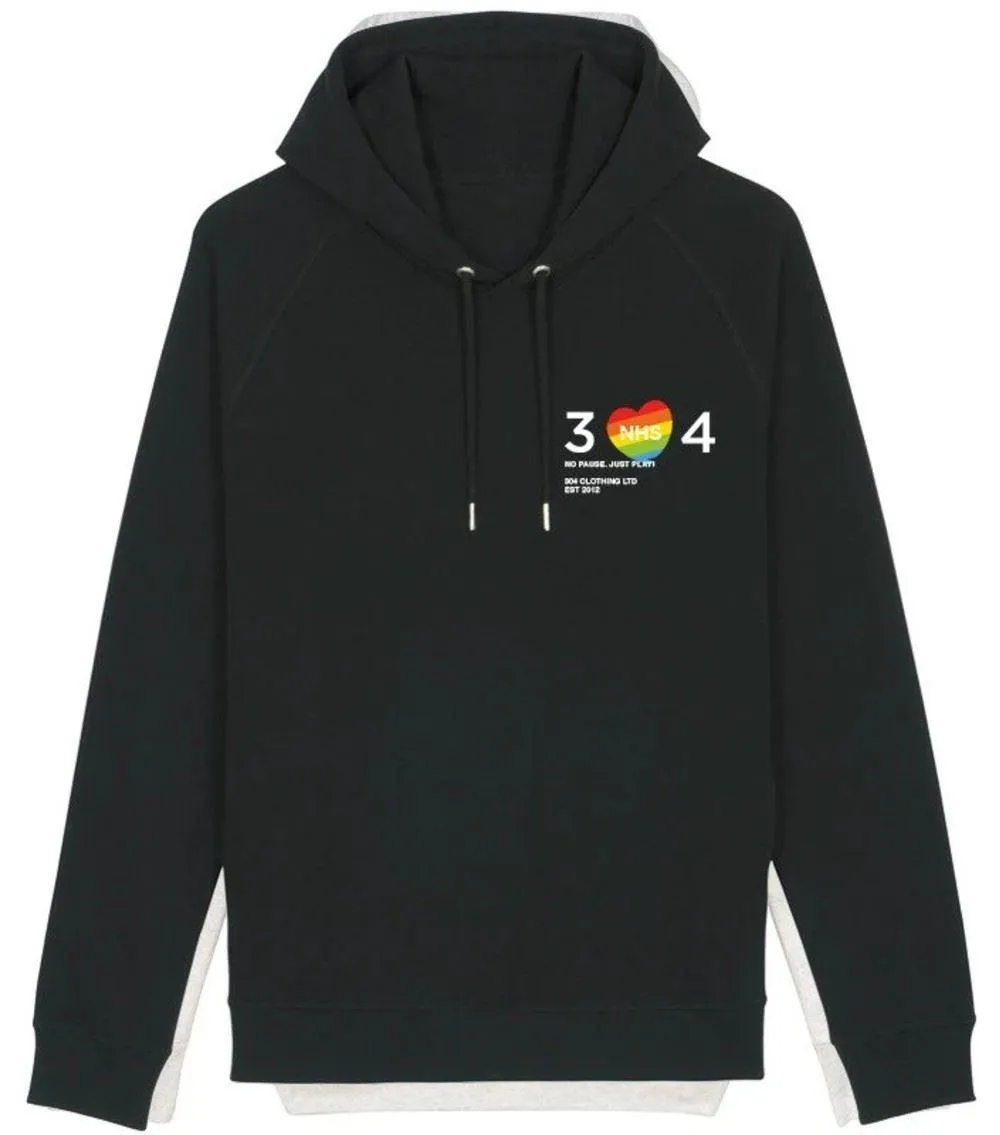 304 NHS Rainbow Hoody - Black