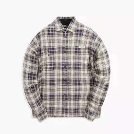 4S Designs Work Shirt Jacquard Plaid - White / Blue