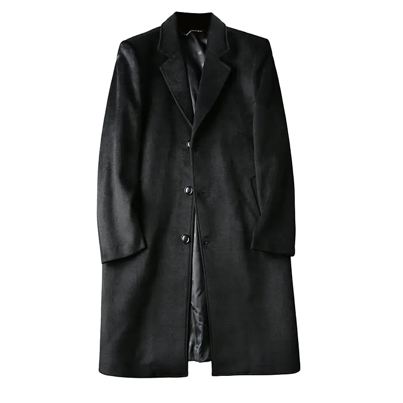 50% wool autumn and winter casual long woolen coat jacket Mens Trend Coat