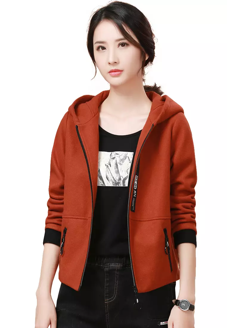 A-IN GIRLS Hooded Woolen Coat