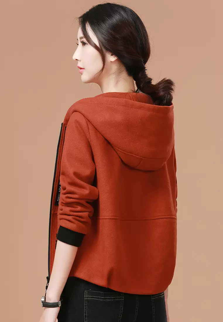 A-IN GIRLS Hooded Woolen Coat