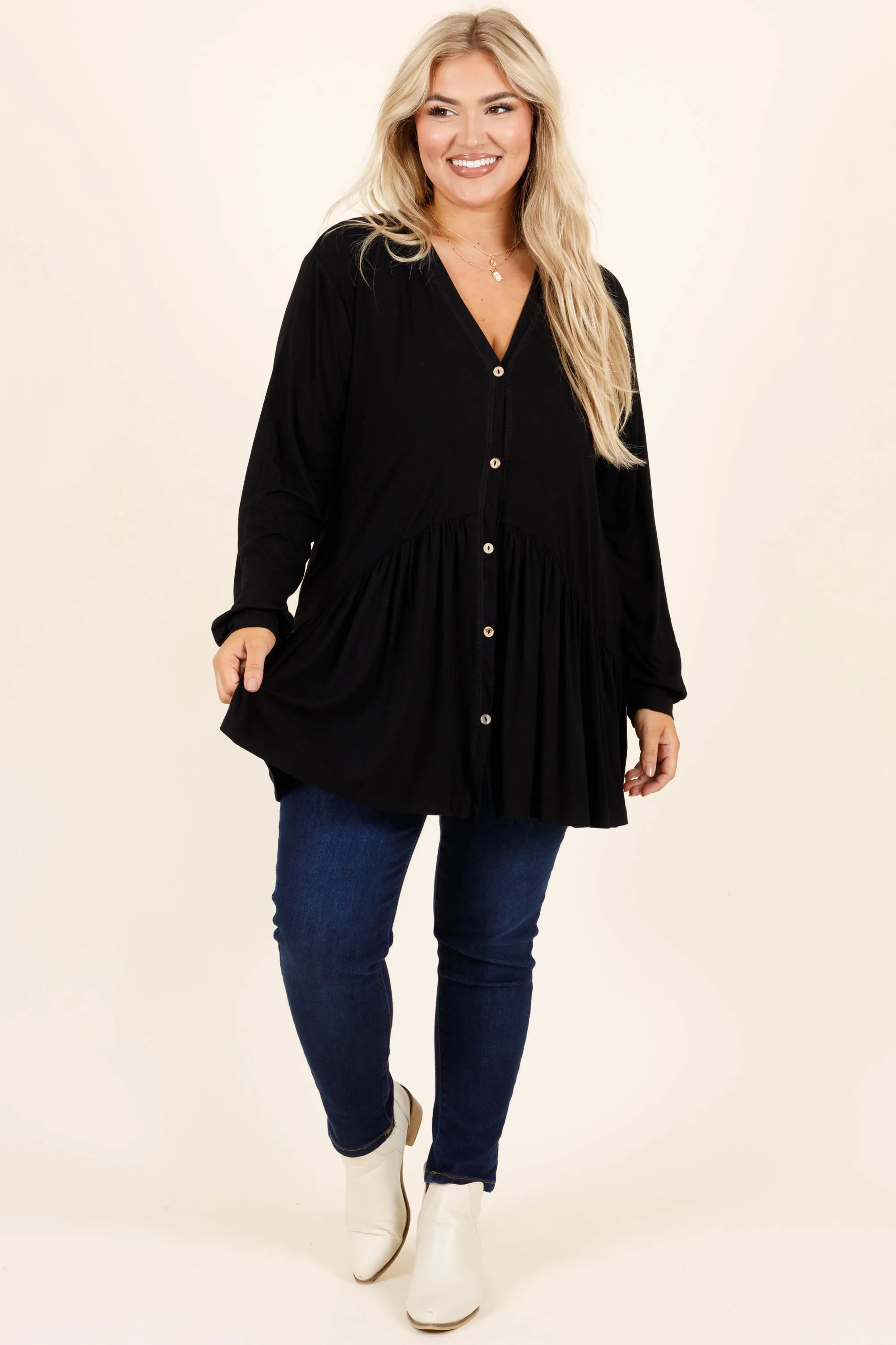 All The Emotions Tunic, Black