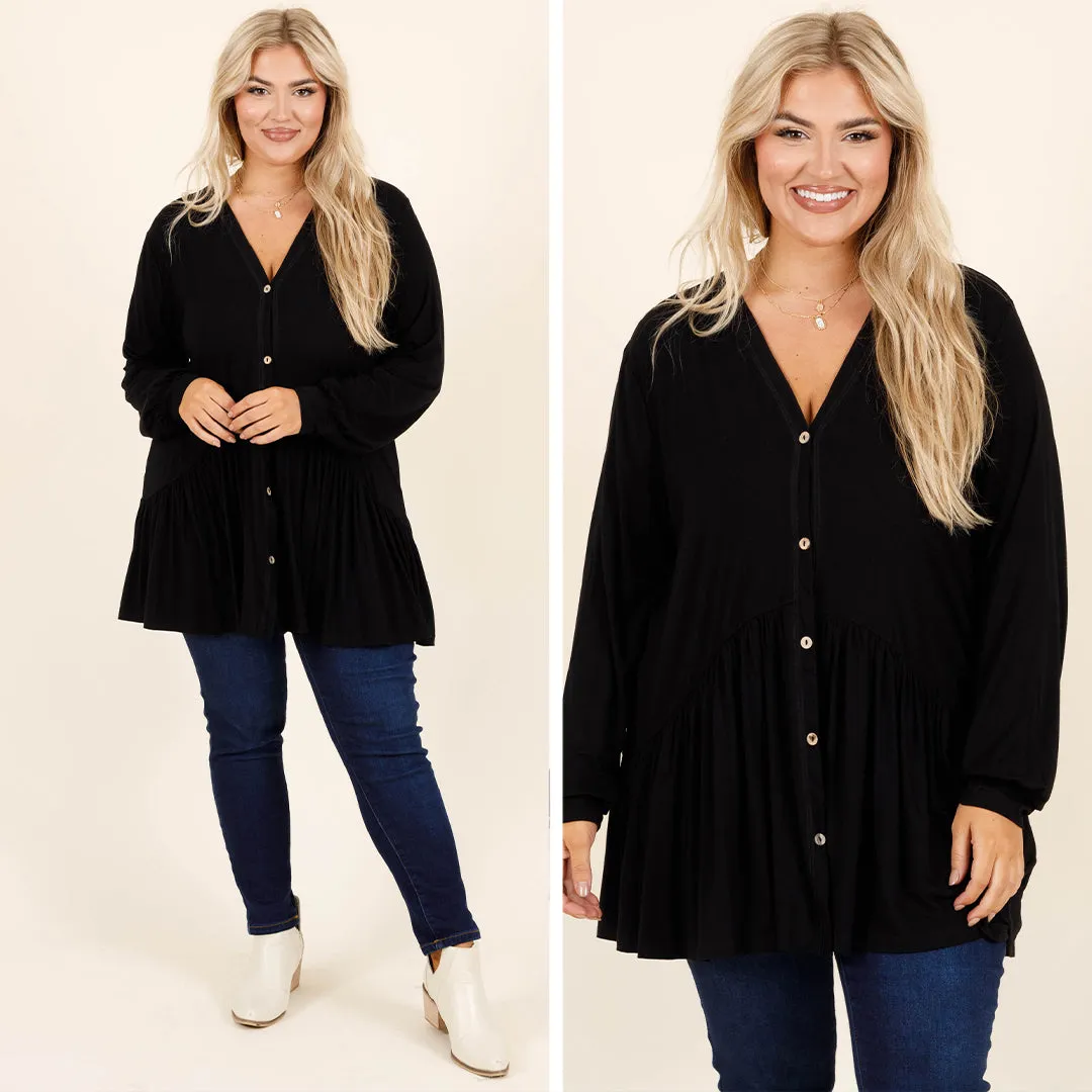 All The Emotions Tunic, Black