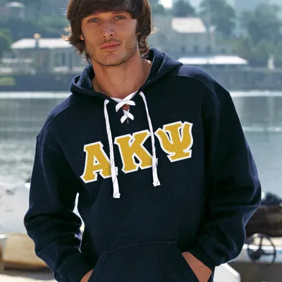 Alpha Kappa Psi Hockey Lace Hoodie - J8830 - TWILL