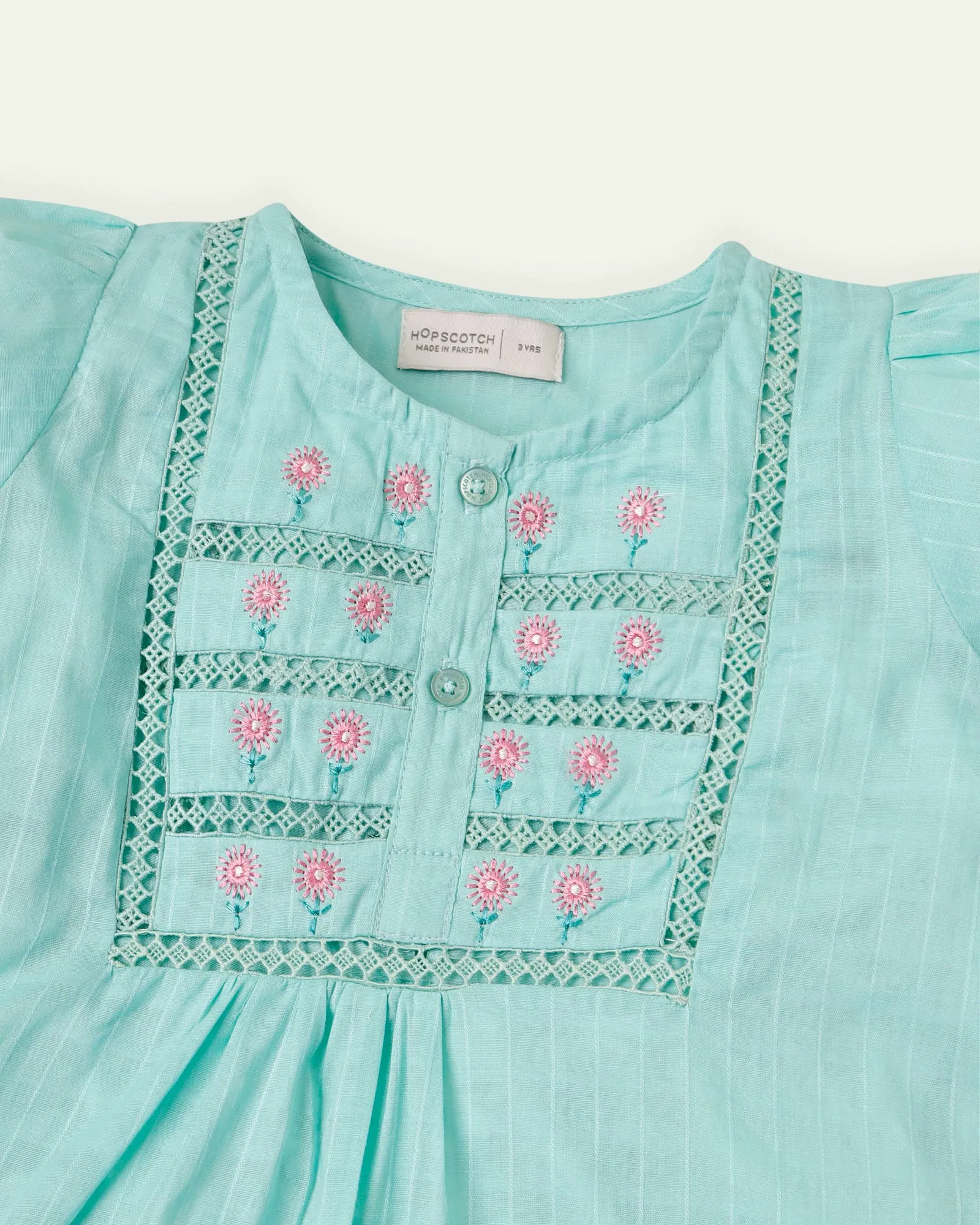 Aqua Embroidered Tunic