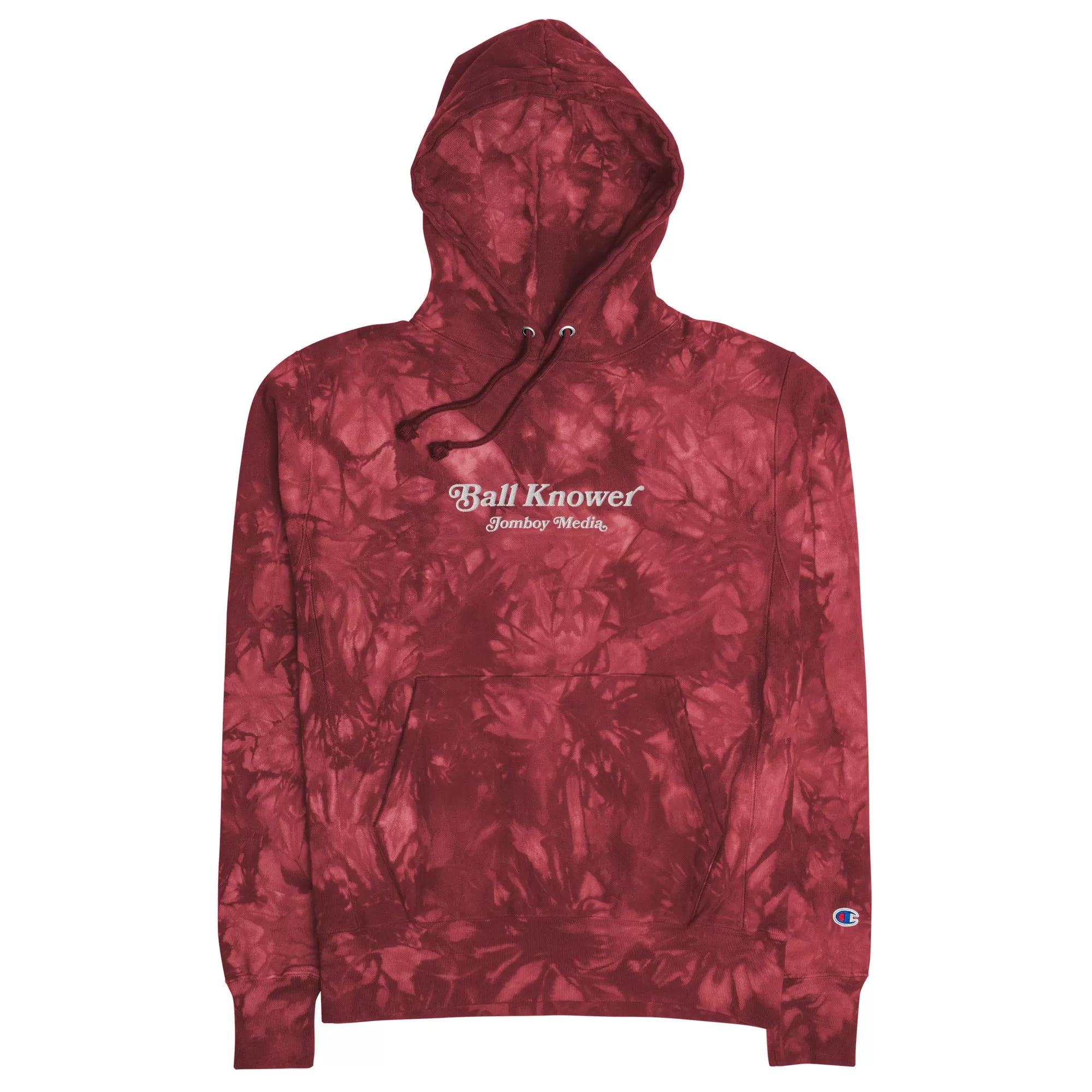 BALL KNOWER | EMBROIDERED TIE-DYE CHAMPION® HOODIE