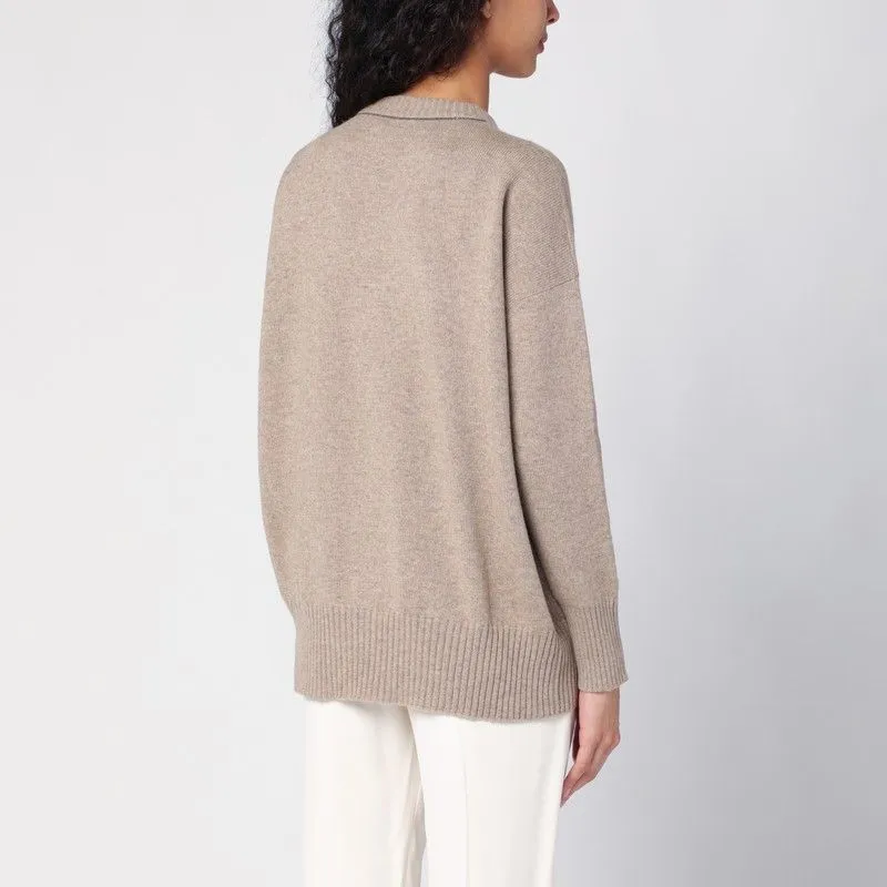 BEIGE CASHMERE SWEATER