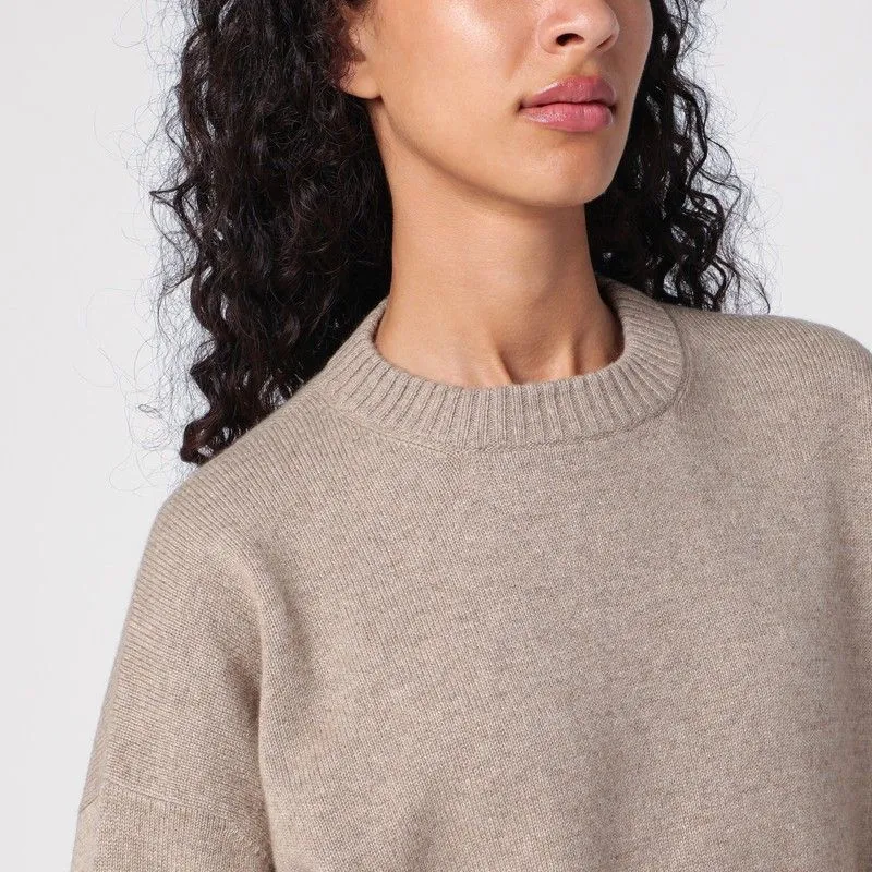 BEIGE CASHMERE SWEATER