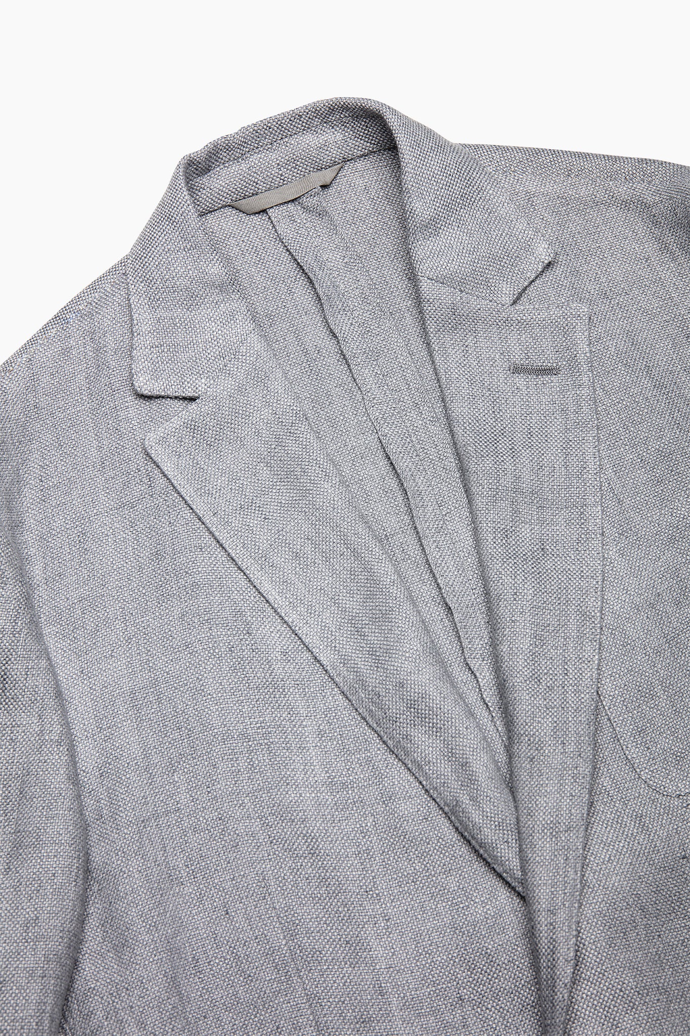 Bernat two-button blazer in delavé linen (stone grey)