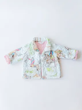 Birdie Print Quilted Jacket