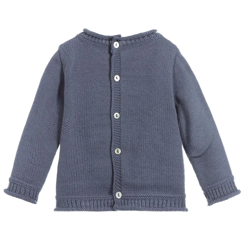 Blue Knitted Baby Sweater