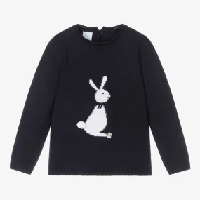 Blue Knitted Bunny Sweater