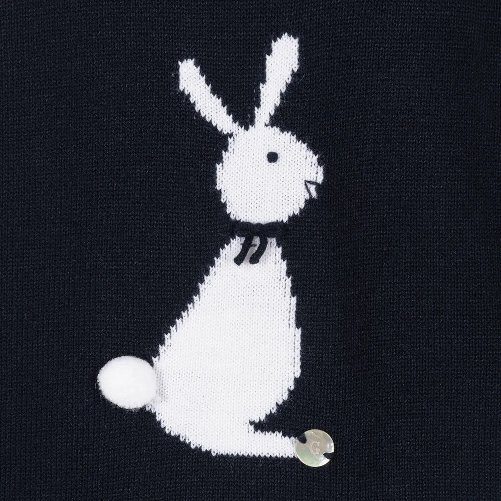 Blue Knitted Bunny Sweater