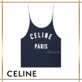 CELINE  |celine paris tank top in cotton jersey