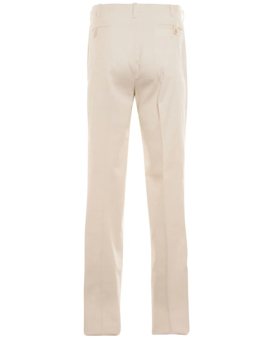 Cream Flap Pocket Pant