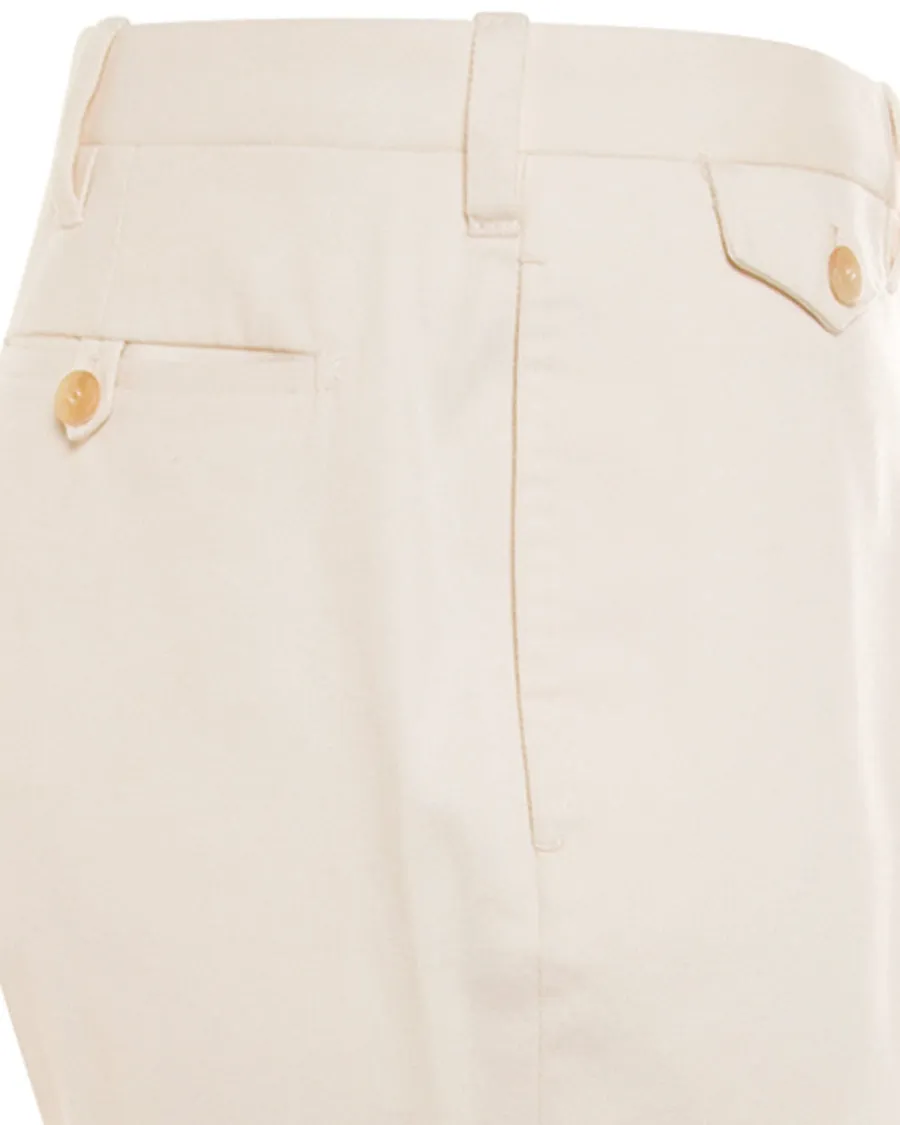 Cream Flap Pocket Pant