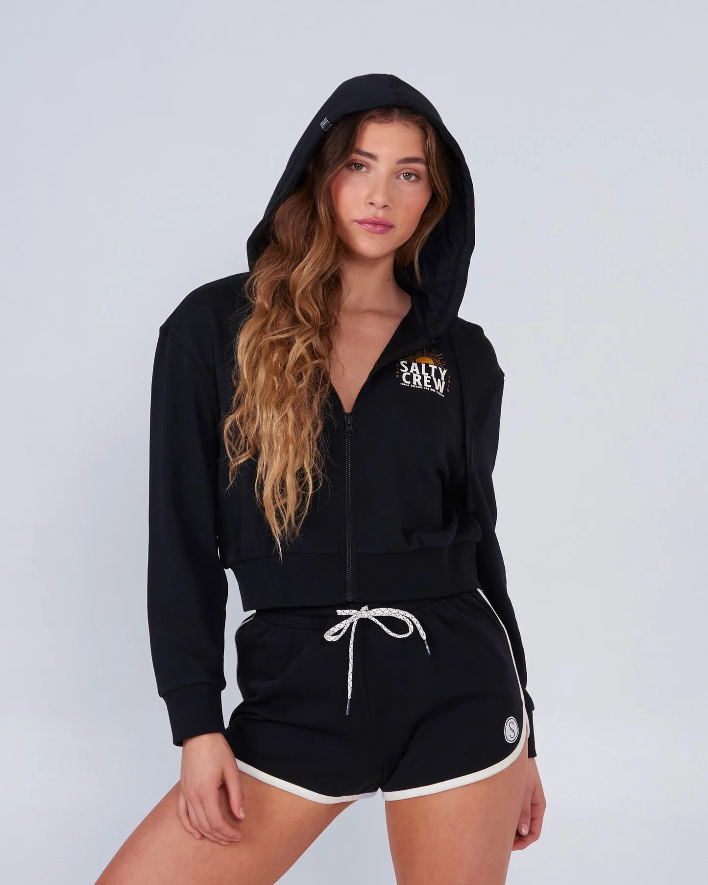 Cruisin Salty Crew women's Cropped Zip Hoodie