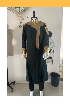 Custom Design Pine Green And Gold Embroidered Cosplay Costume