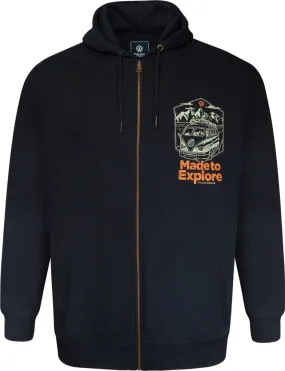 D555 Ansford Official VW Made To Explore Print Hoody - Navy