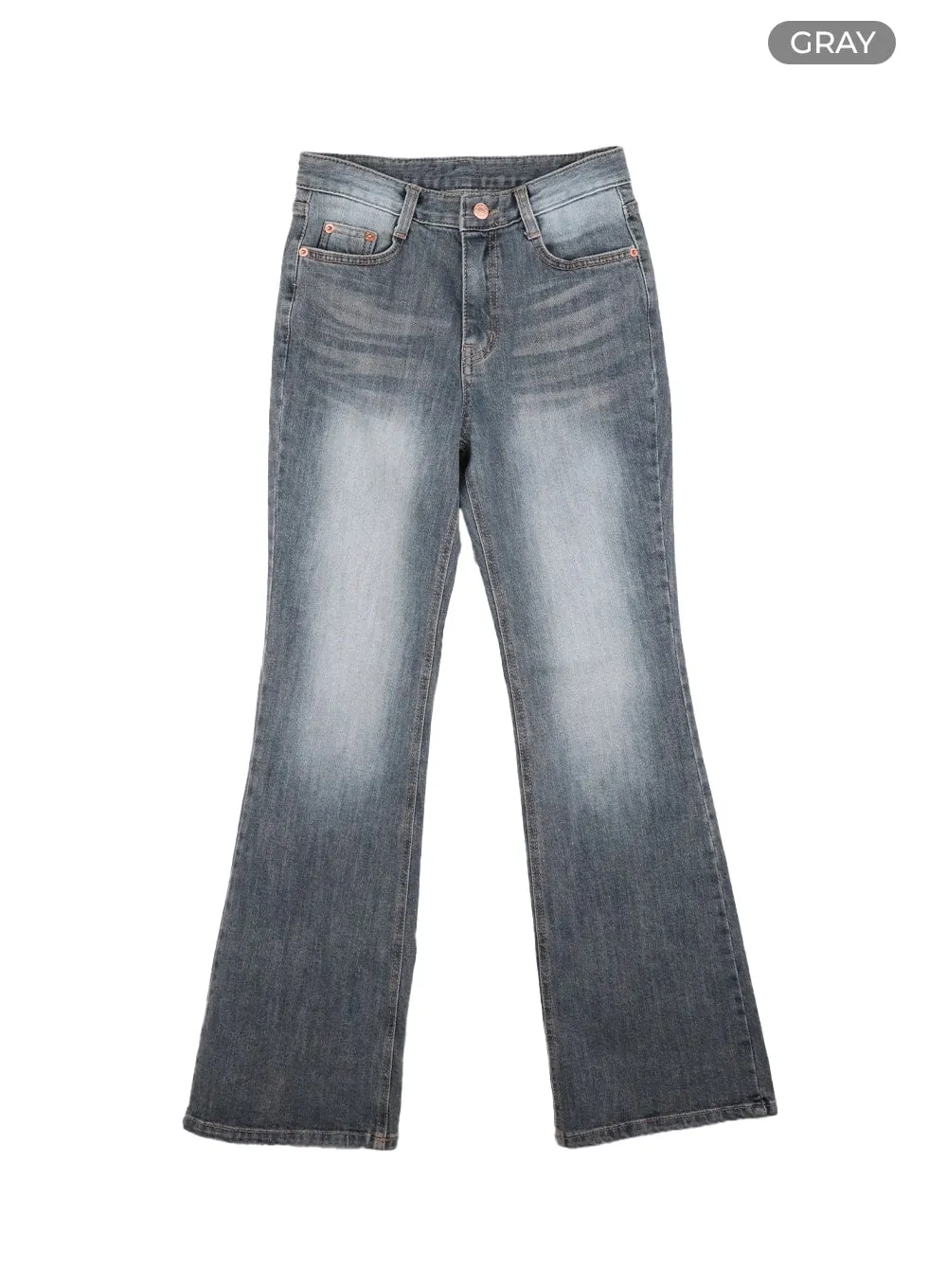 Denim Washed Flared Jeans CM415