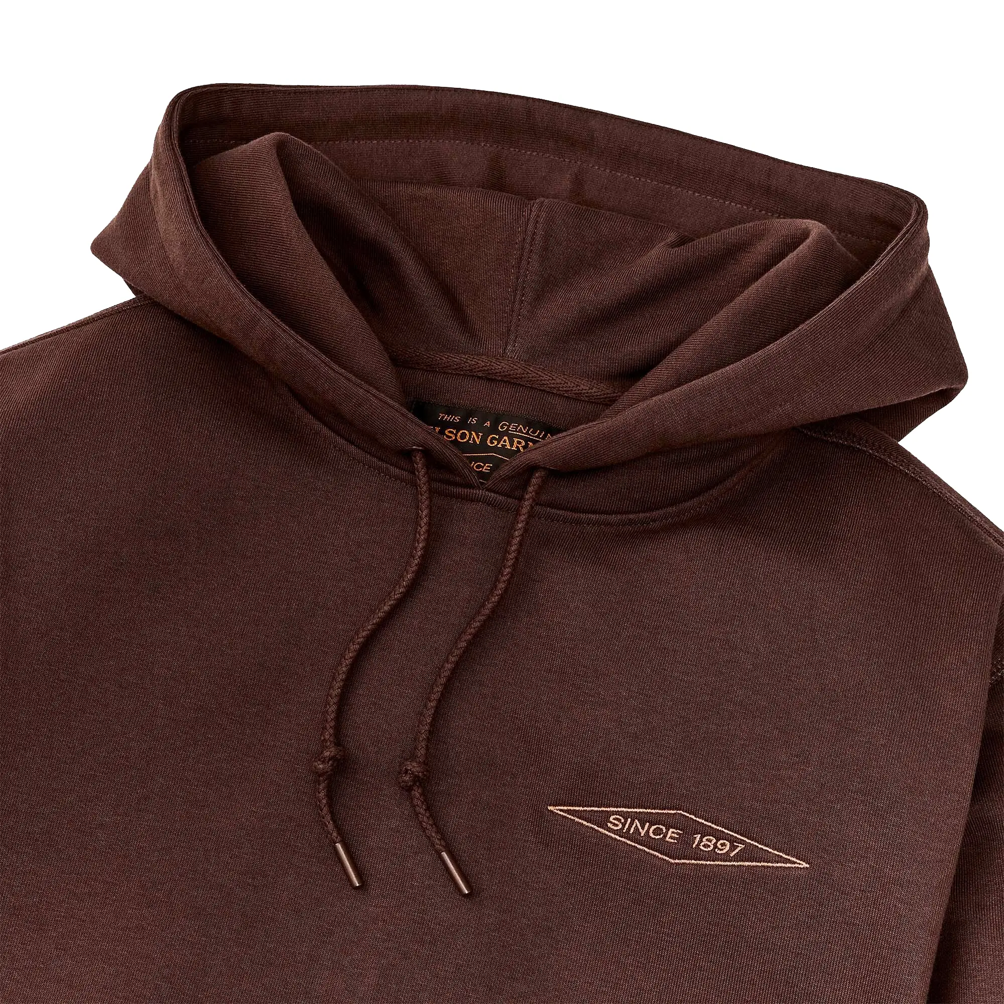 Filson Prospector Embroidered Hoodie - Brown Diamond