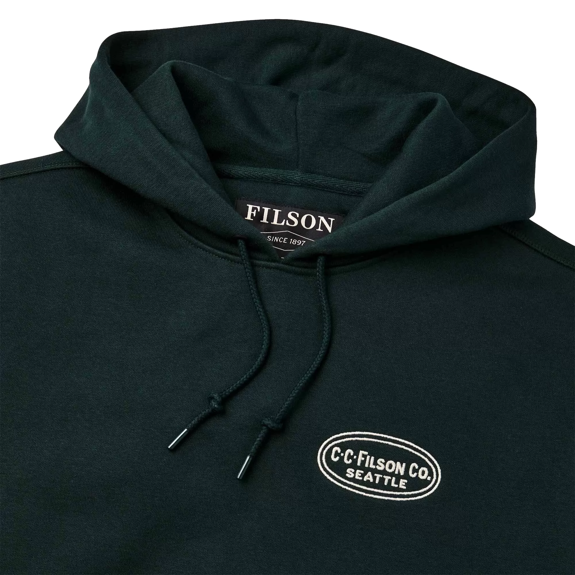 Filson Prospector Embroidered Hoodie - Fir Oval