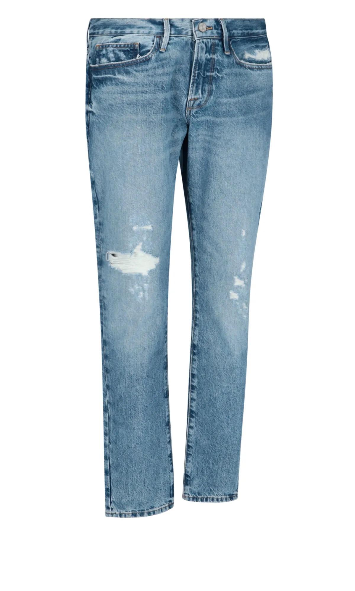 Frame Slim-Cut Distressed Jeans