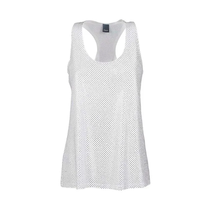 FULL STRASS TANK TOP Woman White Crystal