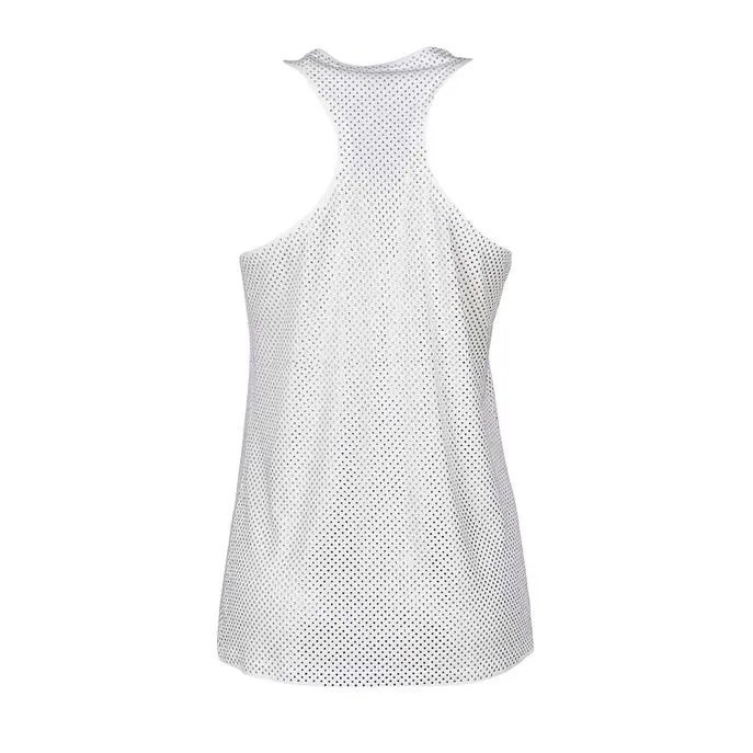 FULL STRASS TANK TOP Woman White Crystal