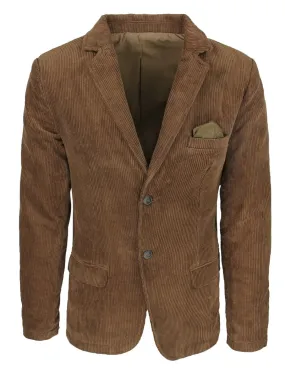 Giacca uomo invernale Class marrone in velluto Blazer autunno inverno casual