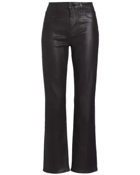 High Rise Straight Ginny Pant in Noir Coated