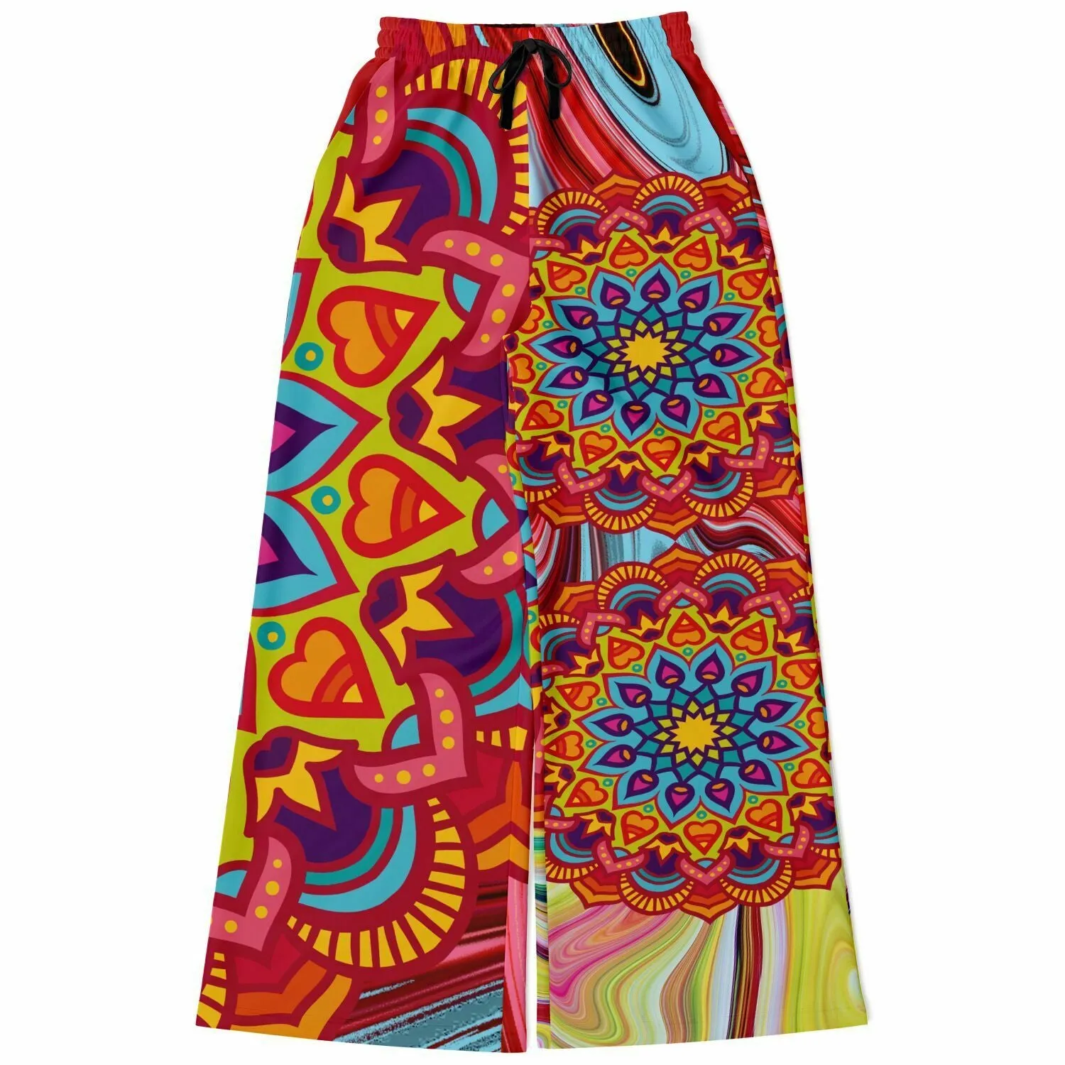 Hippy-Dippy Red Eco-Poly Stretchy Phat Bellbottoms