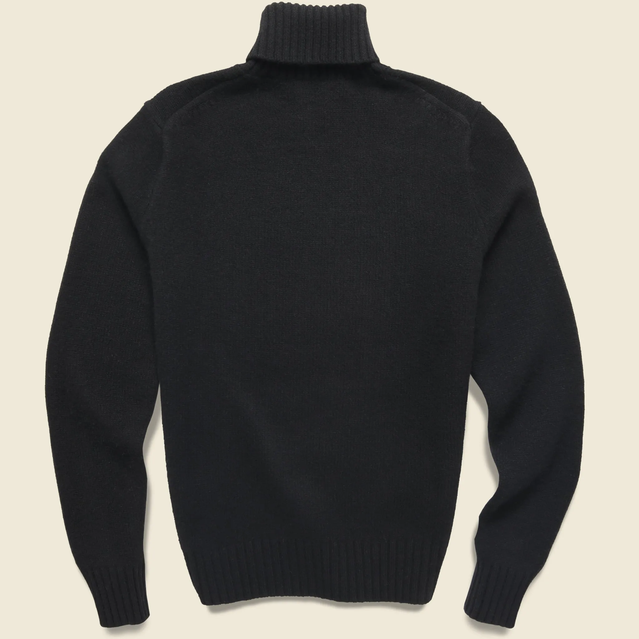 Holiday Bear Turtleneck Sweater - Black