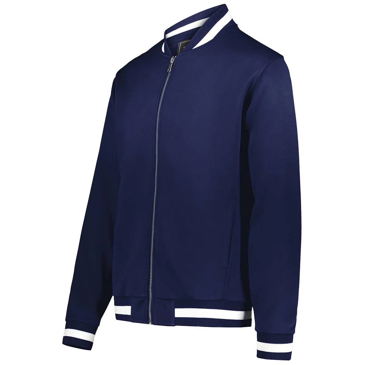 Holloway Men's Navy/White V-Street Full Zip Jacket