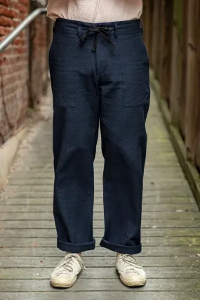 Indi + Ash Obelisk Pant -  Iron/Indigo Handwoven Canvas