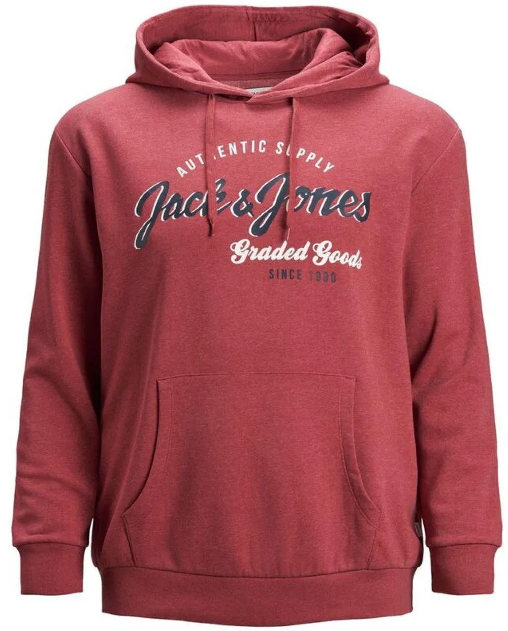 Jack & Jones Essentials Range Overhead Hoody - Red