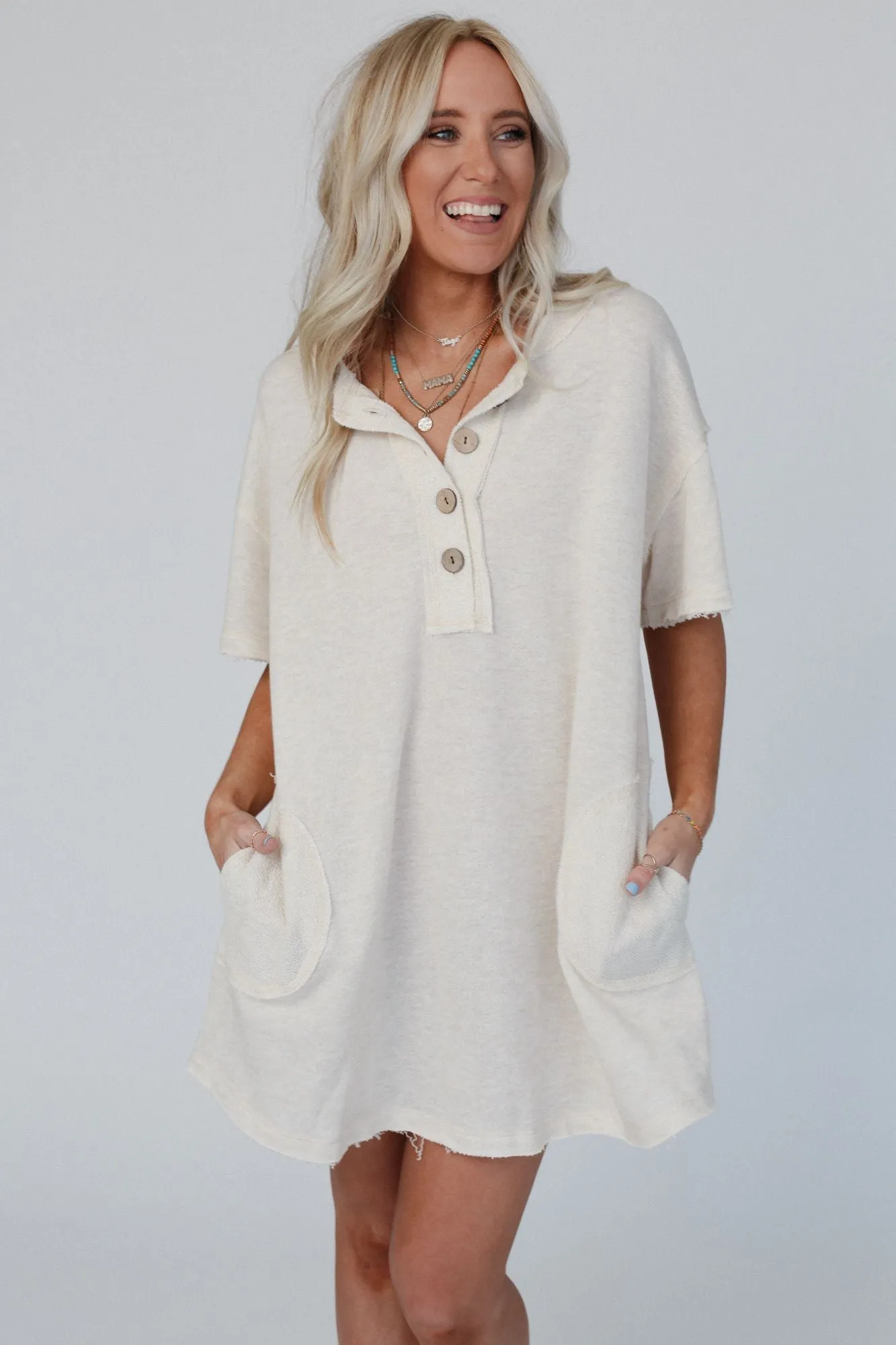 Jodi Tunic Dress - Oatmeal