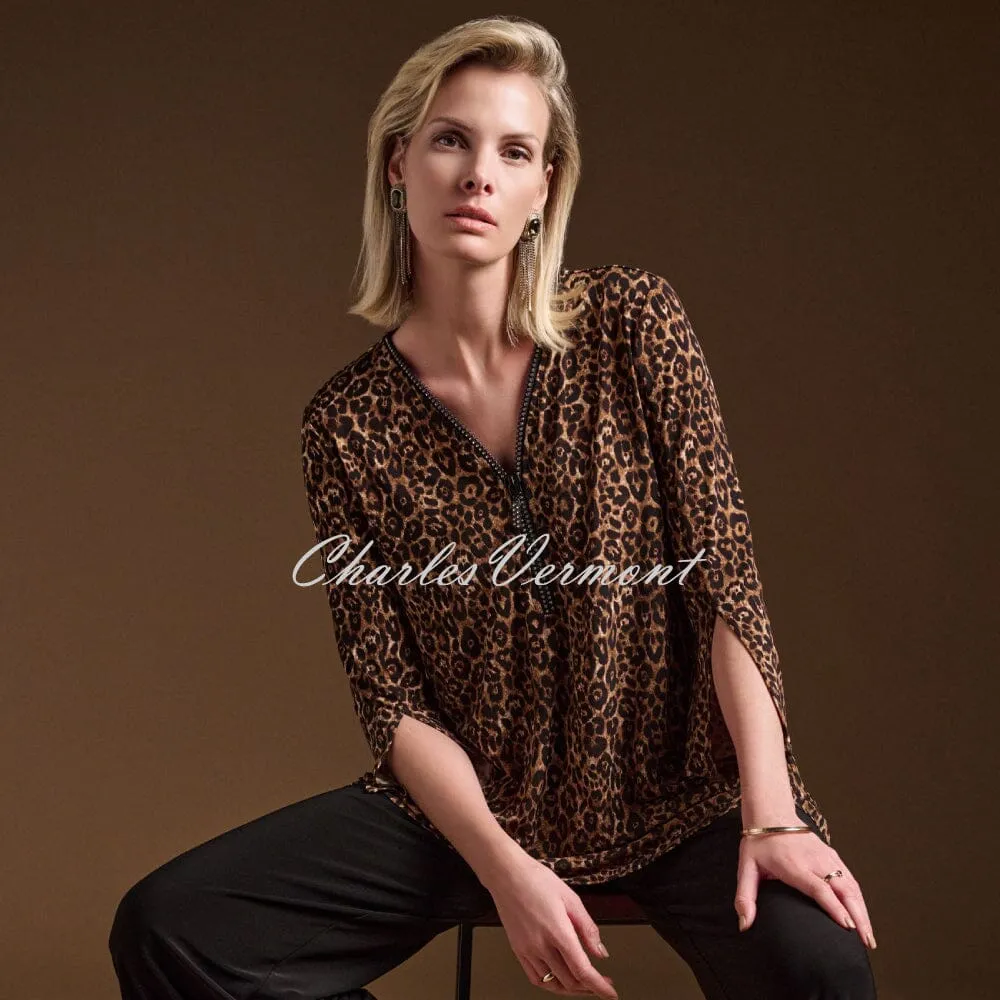 Joseph Ribkoff Animal Print Tunic Top - Style 244252