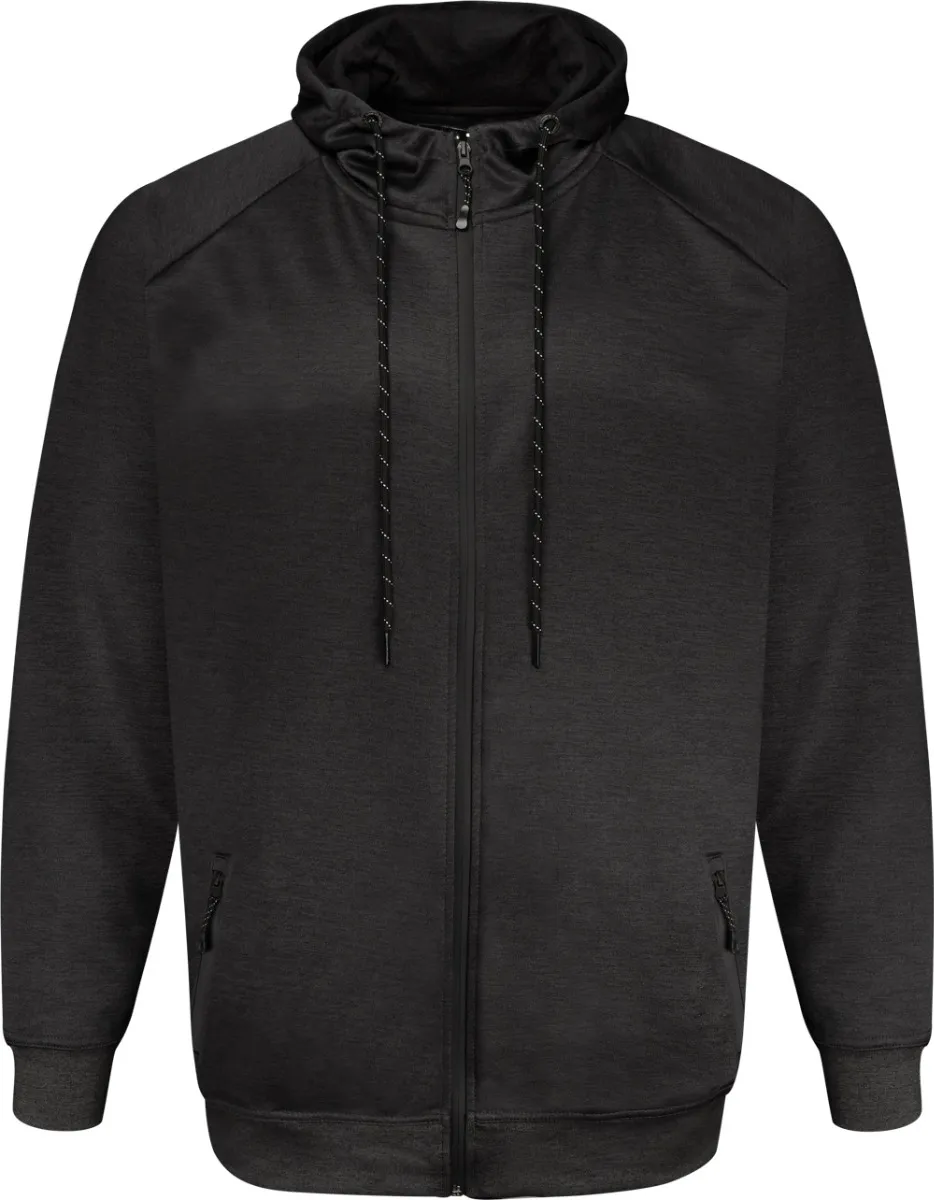 Kam Active Performance Full Zip Hoodie - Charcoal Marl