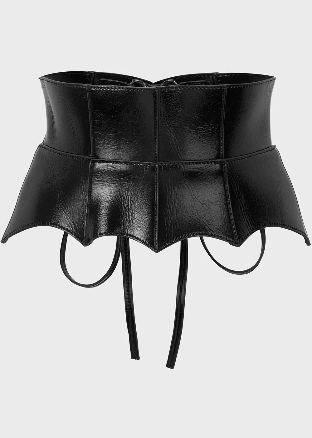 Killstar Wetland Bat Peplum Corset Black