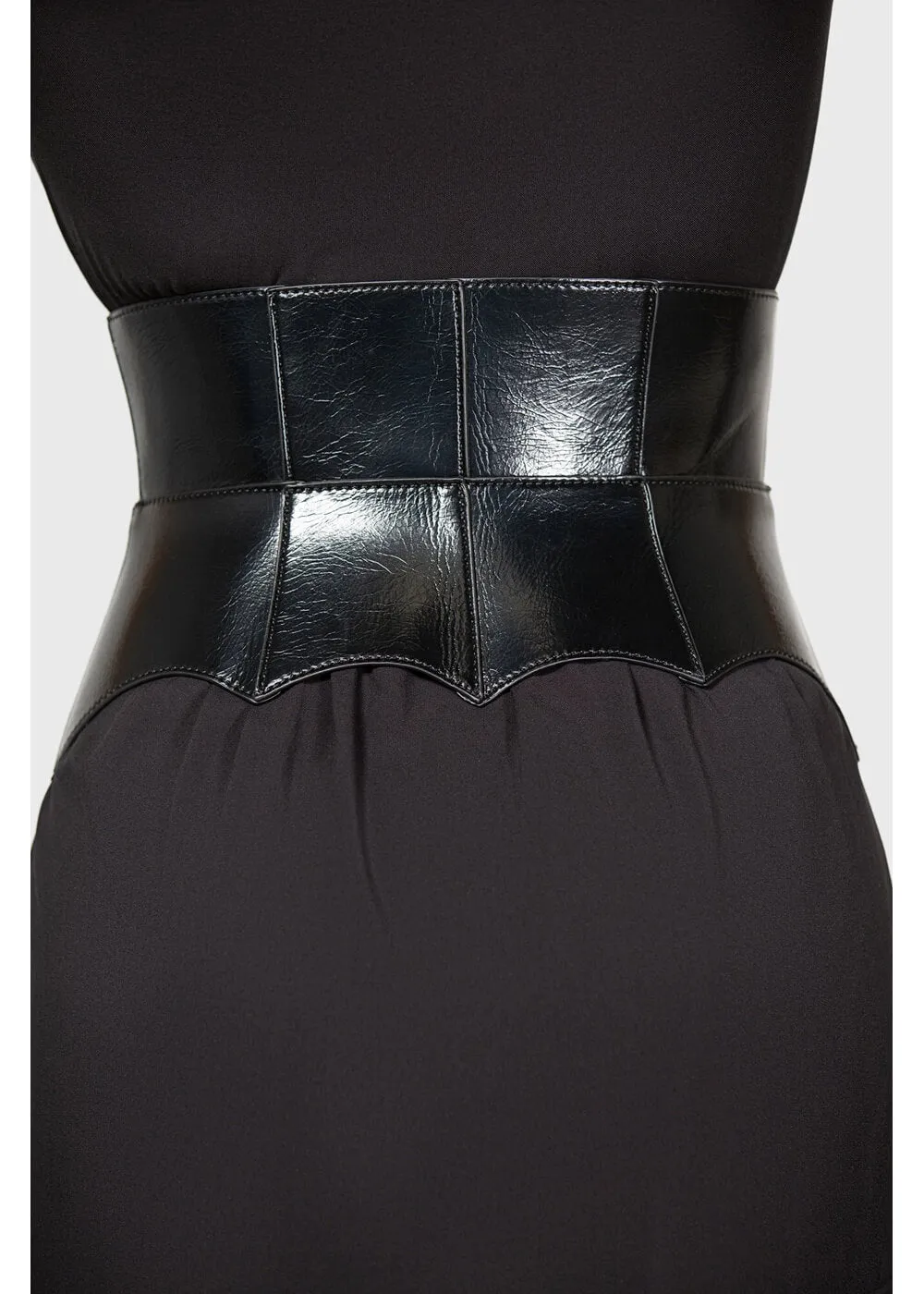 Killstar Wetland Bat Peplum Corset Black