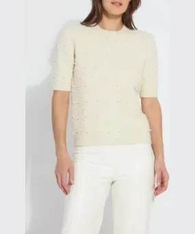 Lysse New York Women's Valentina Pearl Short Sleeve Sweater