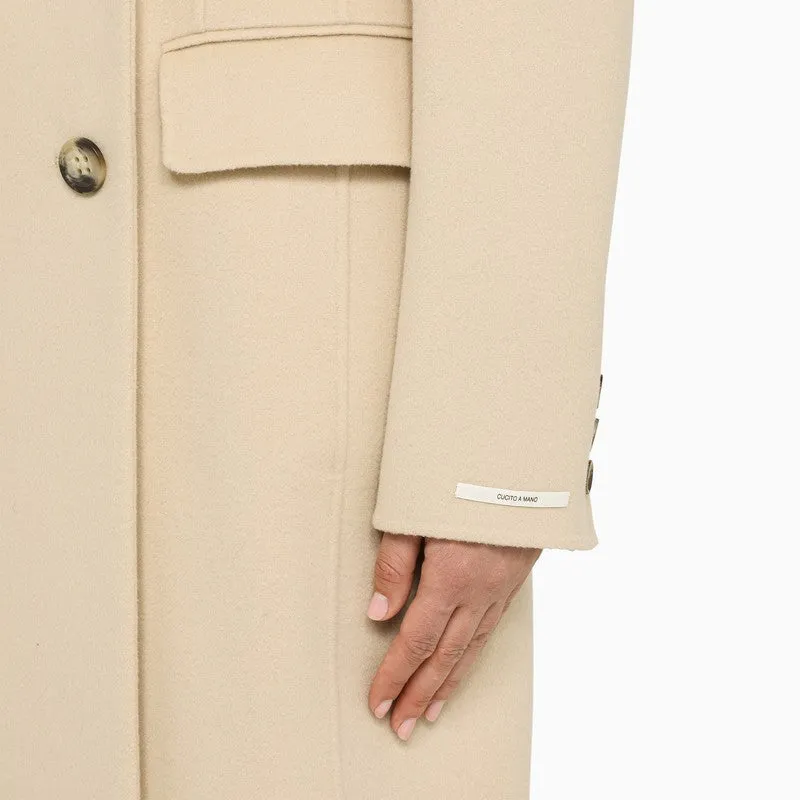 MAX MARA SPORTMAX Ivory Double-Breasted Women's Wool Jacket