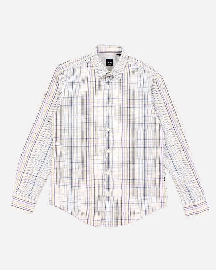 Mens Boss Checked Button Up Shirt - M