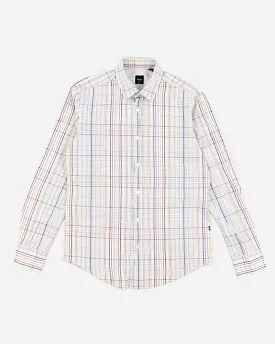 Mens Boss Checked Button Up Shirt - M