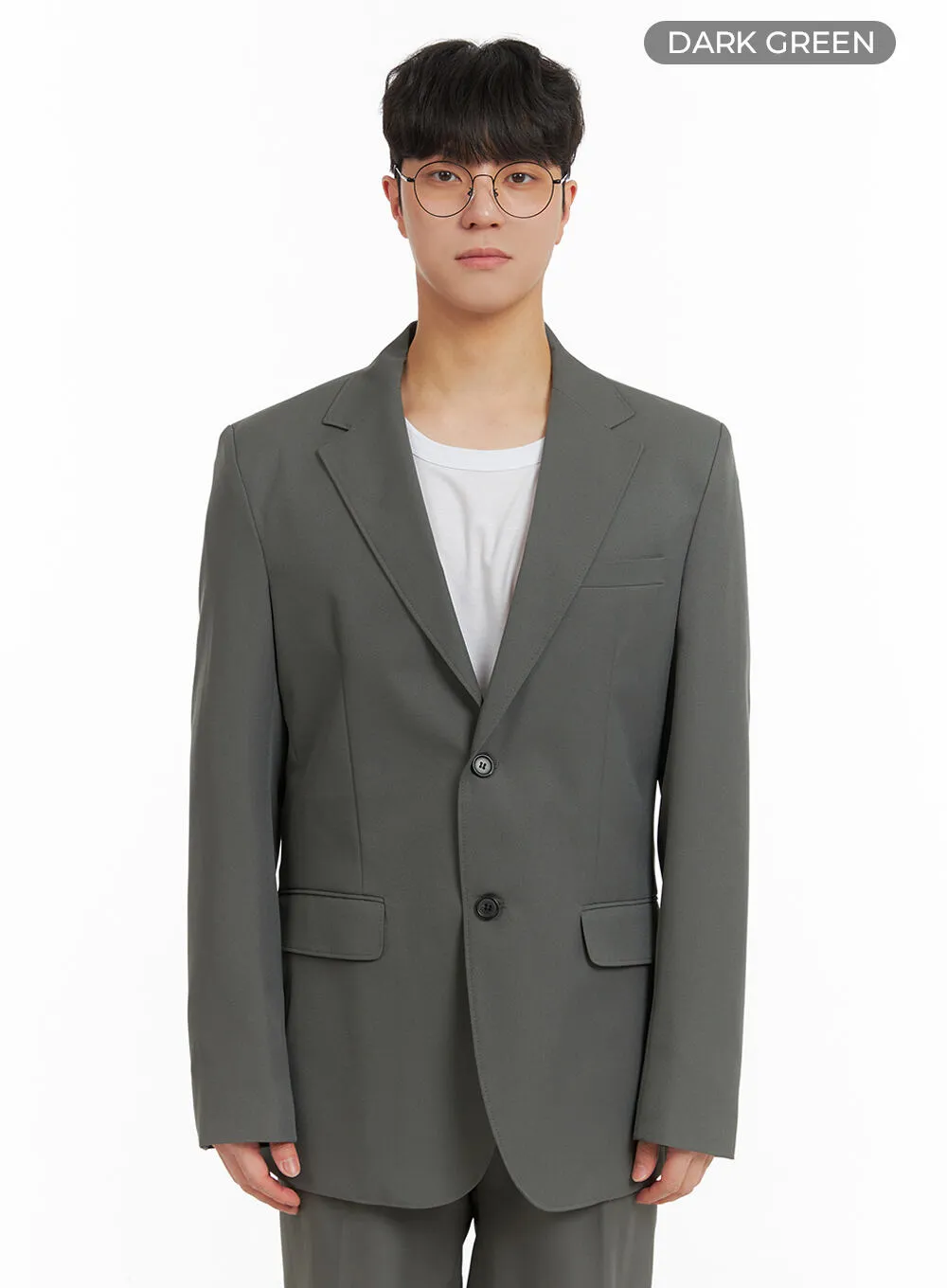 Men's Solid Blazer IA402