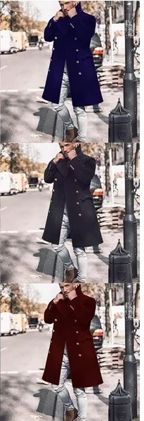 Mid-length Double-breasted Woolen Trench Coat