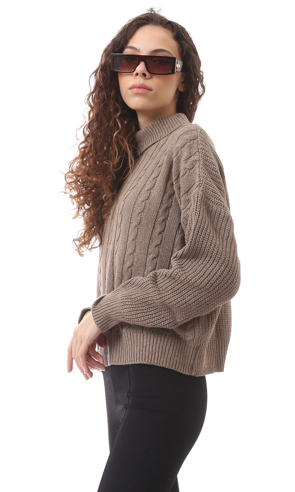 O169849 High Neck Knitted Pullover