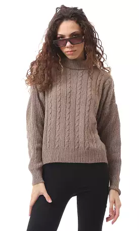 O169849 High Neck Knitted Pullover